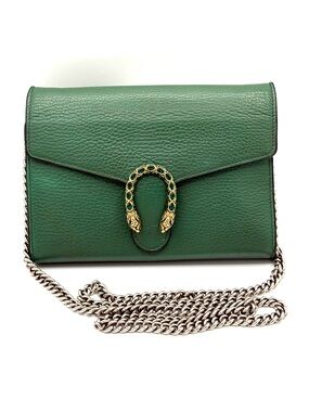 Gucci Dionysus Green Crossbody Wallet On Chain Bag w/ COA & Dust Bag EUC
